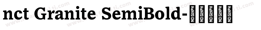 nct Granite SemiBold字体转换